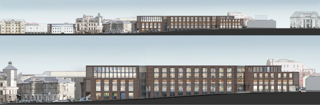 Multifunctional complex on the Zemlyanoy Val Street. Development drawings. Project, 2014 � Ginsburg Architects