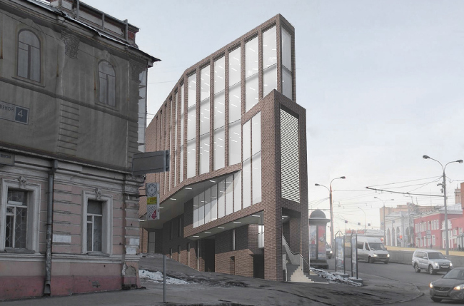 Многофункциональный комплекс на ул. Земляной Вал. Проект, 2014 © Гинзбург Архитектс
