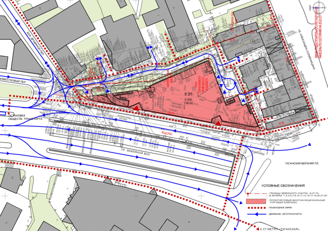 Multifunctional complex on the Zemlyanoy Val Street. Master plan. Project, 2014 � Ginsburg Architects