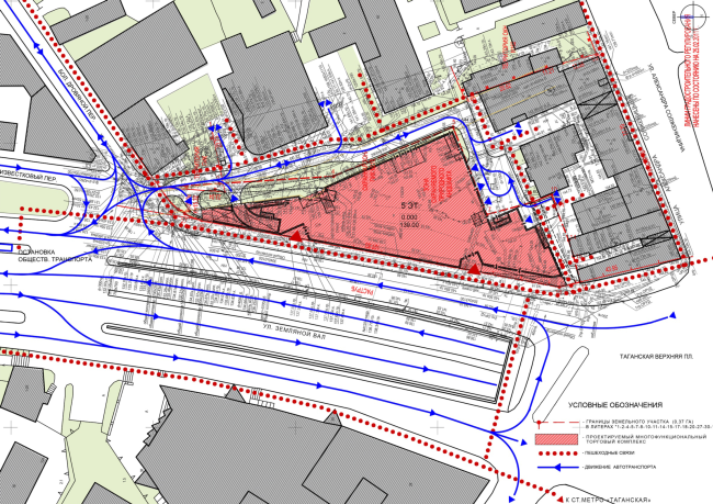 Multifunctional complex on the Zemlyanoy Val Street. Master plan. Project, 2014  Ginsburg Architects