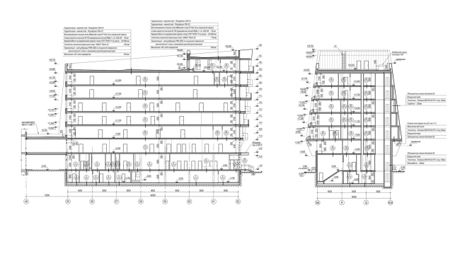 "Avangard" Hockey Academy. Section view  Sergey Tsytsin Architectural Studio