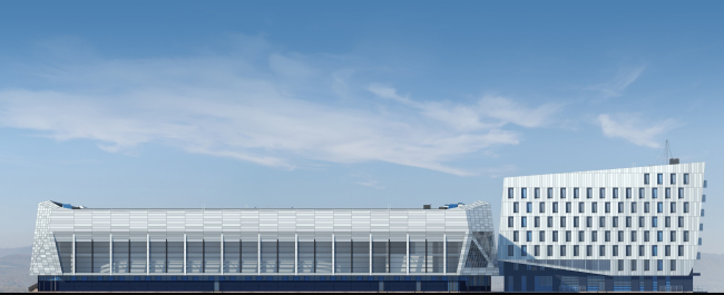 "Avangard" Hockey Academy. Side facade � Sergey Tsytsin Architectural Studio