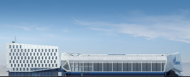 "Avangard" Hockey Academy. Side facade � Sergey Tsytsin Architectural Studio