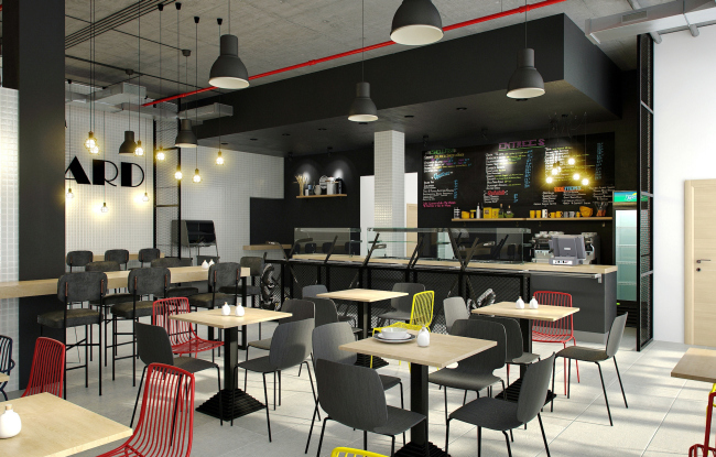 "Avangard" Hockey Academy. The hotel cafe � Sergey Tsytsin Architectural Studio