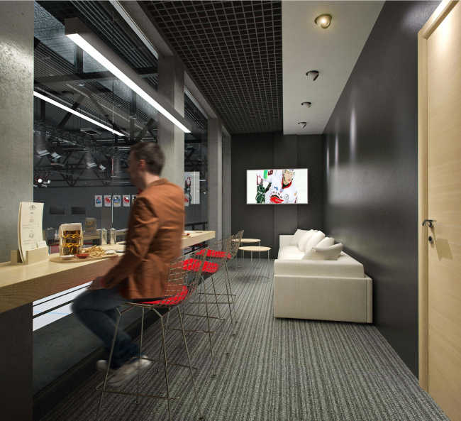 "Avangard" Hockey Academy. The arena cafe � Sergey Tsytsin Architectural Studio