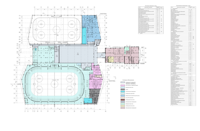 "Avangard" Hockey Academy. Plan of the second floor � Sergey Tsytsin Architectural Studio