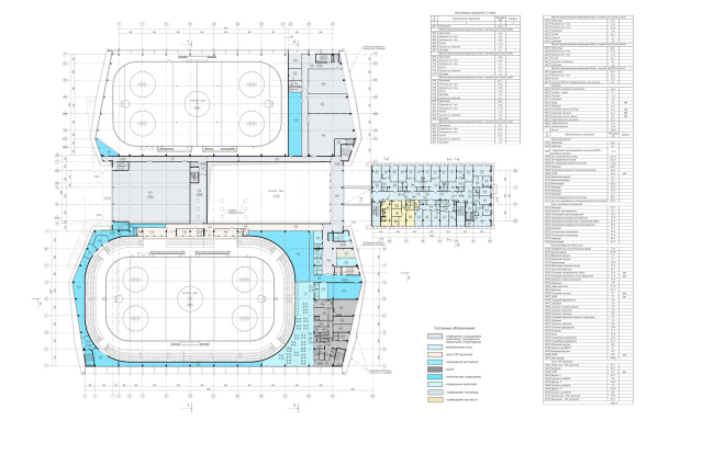 "Avangard" Hockey Academy. Plan of the third floor � Sergey Tsytsin Architectural Studio
