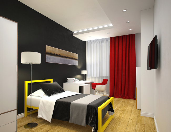 "Avangard" Hockey Academy. Hotel room  Sergey Tsytsin Architectural Studio