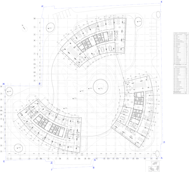 Multifunctional complex "Lotus". Construction 2011-2014. Axis diagram  SPEECH