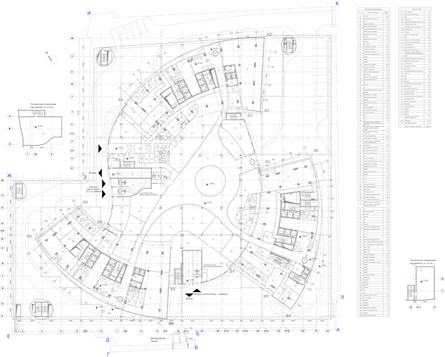 Multifunctional complex "Lotus". Plan of the 1st floor � SPEECH