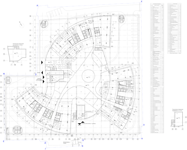 Multifunctional complex "Lotus". Plan of the 1st floor  SPEECH