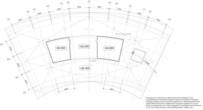 Multifunctional complex "Lotus". Plan of the usable roof  SPEECH