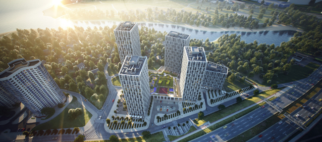 "Slavutich" housing project. Birds-eye view. Project, 2016 � Arkhimatika