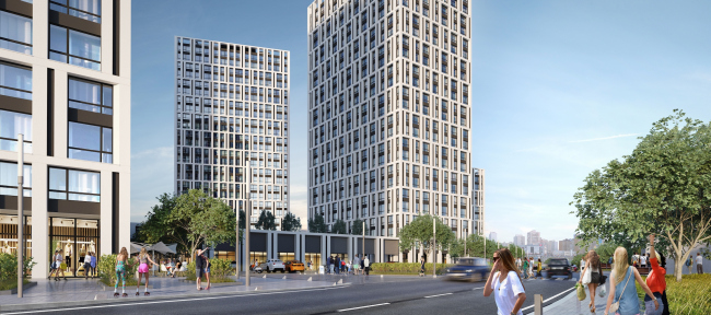 "Slavutich" housing project. View from the Bazhan Avenue. Project, 2016 � Arkhimatika