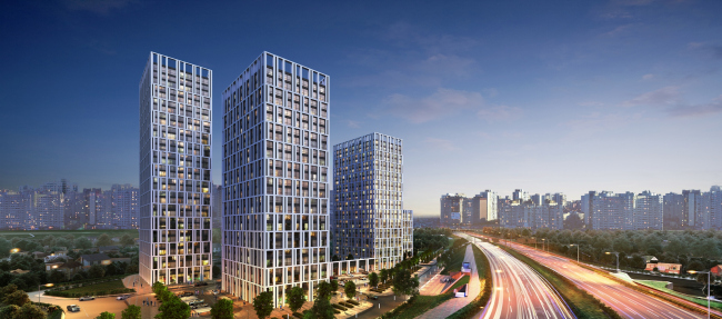 "Slavutich" housing project. View from the Bazhan Avenue. Project, 2016 � Arkhimatika