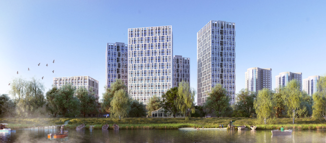 "Slavutich" housing project. View from the lake. Project, 2016 � Arkhimatika