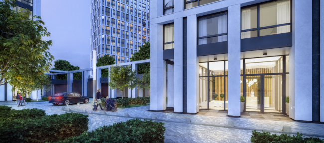 "Slavutich" housing project. Main entrance. Project, 2016 � Arkhimatika