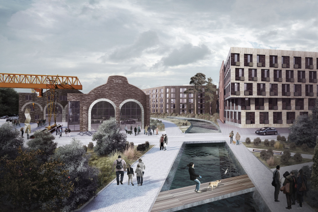 The concept of developing the territory of the former Tsarskoe Selo railway-car repair works "Sophia" . Project, 2016 � PANACOM