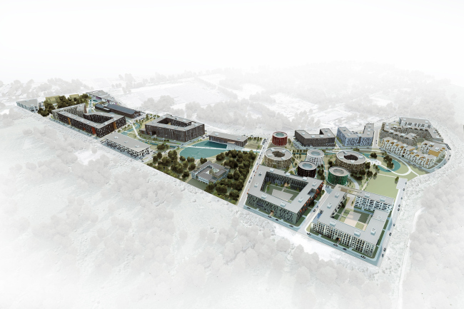 The concept of developing the territory of the former Tsarskoe Selo railway-car repair works "Sophia" . Project, 2016 � PANACOM