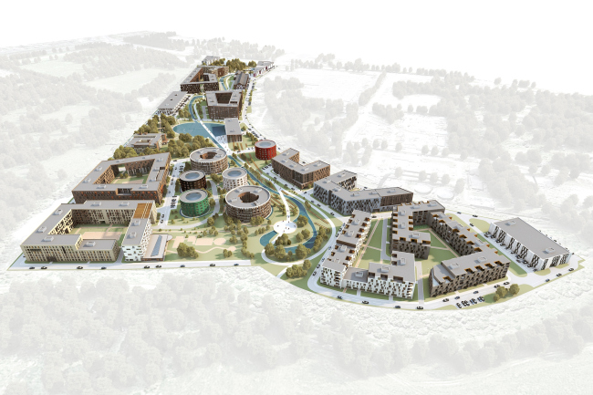 The concept of developing the territory of the former Tsarskoe Selo railway-car repair works "Sophia" . Project, 2016 � PANACOM