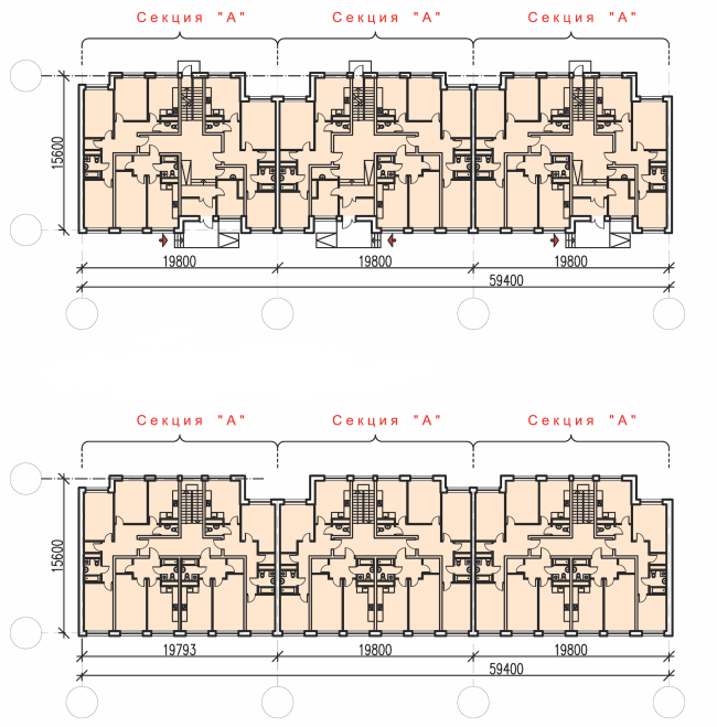 "Andersen" residential complex. Plans of the first and typical floors  Arkhitekturium