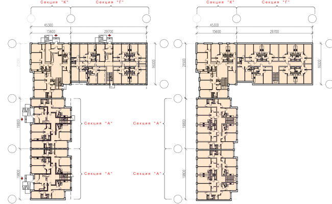 "Andersen" residential complex. Plans of the first and typical floors � Arkhitekturium
