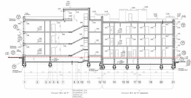 "Andersen" residential complex. Section view � Arkhitekturium