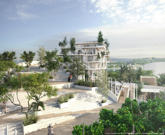   Canopia     SOU FUJIMOTO ARCHITECTS + LAISNÉ ROUSSEL +
RENDERING BY TÀMAS FISHER AND MORPH