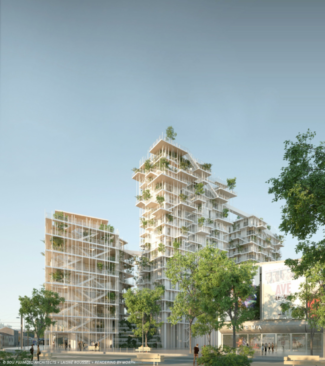   Canopia     SOU FUJIMOTO ARCHITECTS + LAISNÉ ROUSSEL +
RENDERING BY TÀMAS FISHER AND MORPH