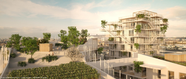   Canopia     SOU FUJIMOTO ARCHITECTS + LAISNÉ ROUSSEL +
RENDERING BY TÀMAS FISHER AND MORPH