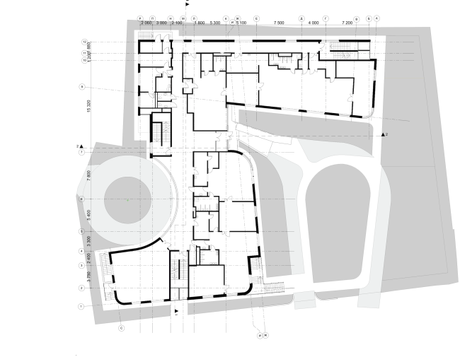 Nursery school in the Maly Poluyaroslavsky Alley. Plan of the 1st floor � Asadov Bureau
