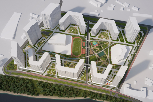 Land improvement of "Serdtse Stolitsy" residential complex � Wowhaus, 2015-2016