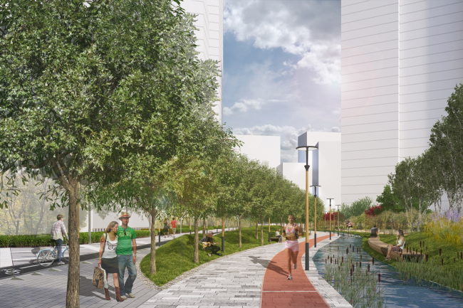 Land improvement of "Serdtse Stolitsy" residential complex � Wowhaus, 2015-2016