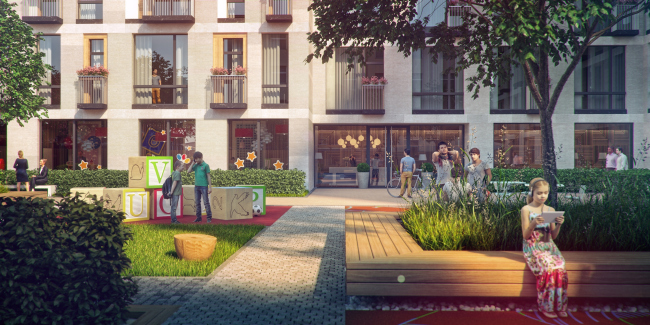 The housing project on the Malaya Ordynka Street. Organization of the yard � ADM