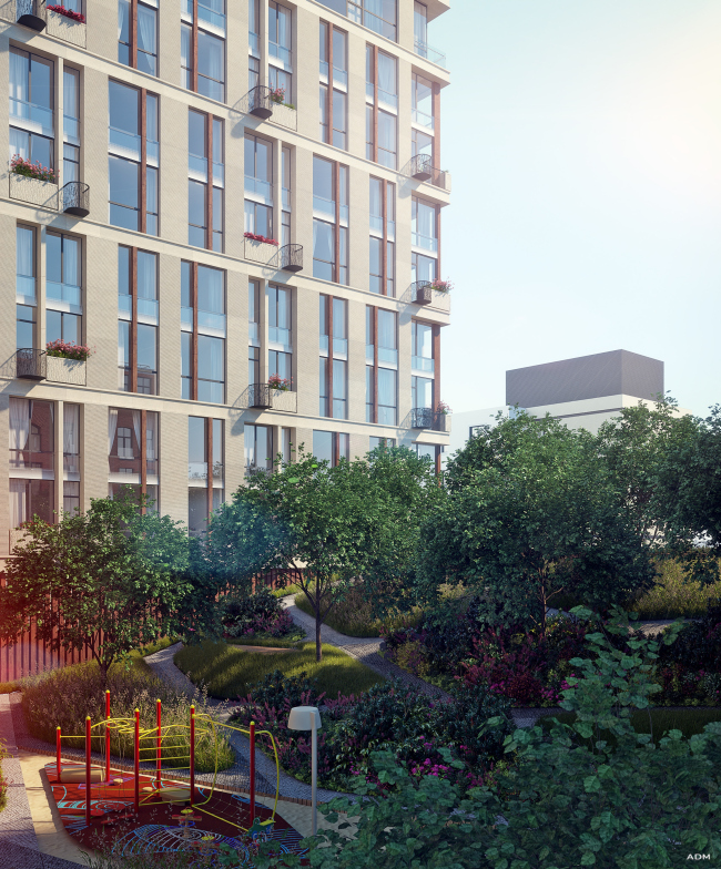 Residential project at Novoslobodskaya Street. Organization of the yard � ADM