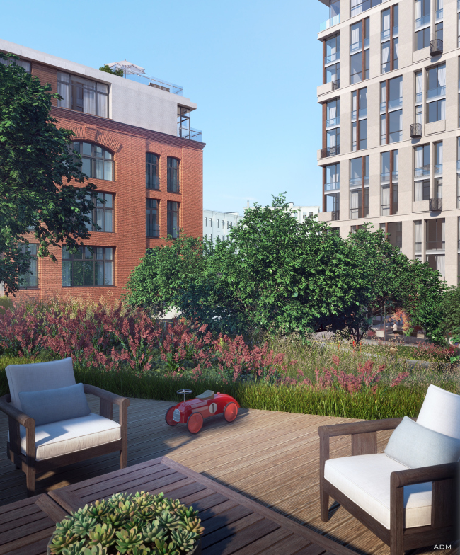 Residential project at Novoslobodskaya Street. Organization of the yard � ADM