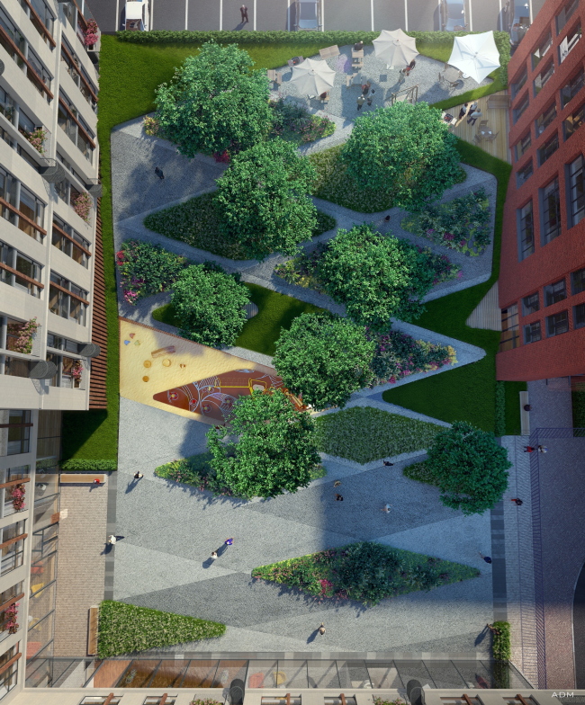 Residential project at Novoslobodskaya Street. Organization of the yard � ADM