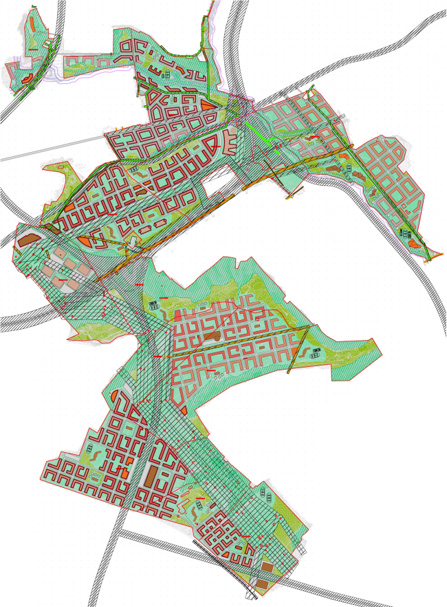 Town-planning concept in Nizhny Novgorod. 1st contest round. Master plan. Project, 2014  Arkhitekturium