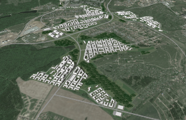 Town-planning concept in Nizhny Novgorod. 1st contest round. Master plan. Project, 2014  Arkhitekturium