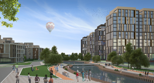 Town-planning concept in Nizhny Novgorod. 2nd contest round. Master plan. Project, 2014 � Arkhitekturium