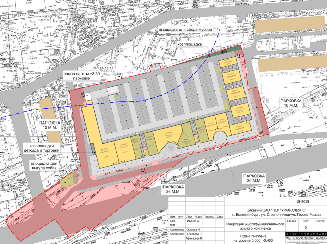 Multifunctional residential complex in Ekaterinburg. Masterplan  Arkhstroydesign