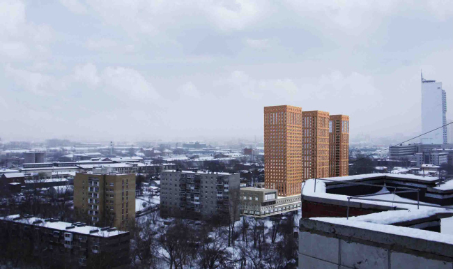 Multifunctional residential complex in Ekaterinburg. Project, 2016  Arkhstroydesign