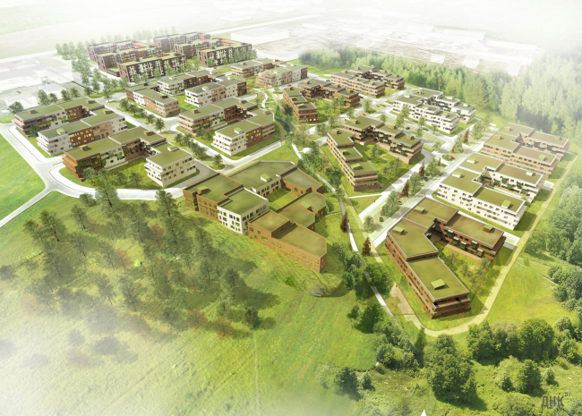 "Gorky" residential area. Birds-eye view. Project, 2015 � DNK ag