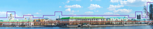 Многофункциональный жилой комплекс в Екатеринбурге. Визуально-ландшафтный анализ. Проект, 2016 © T+T Architects