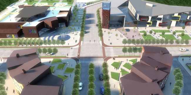 Concept of a low-rise residential complex in Sestroretsk. Project, 2012 � Arkhitekturium