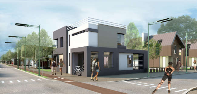 Concept of the low-rise residential complex in Sestroretsk. Project, 2012 � Arkhitekturium