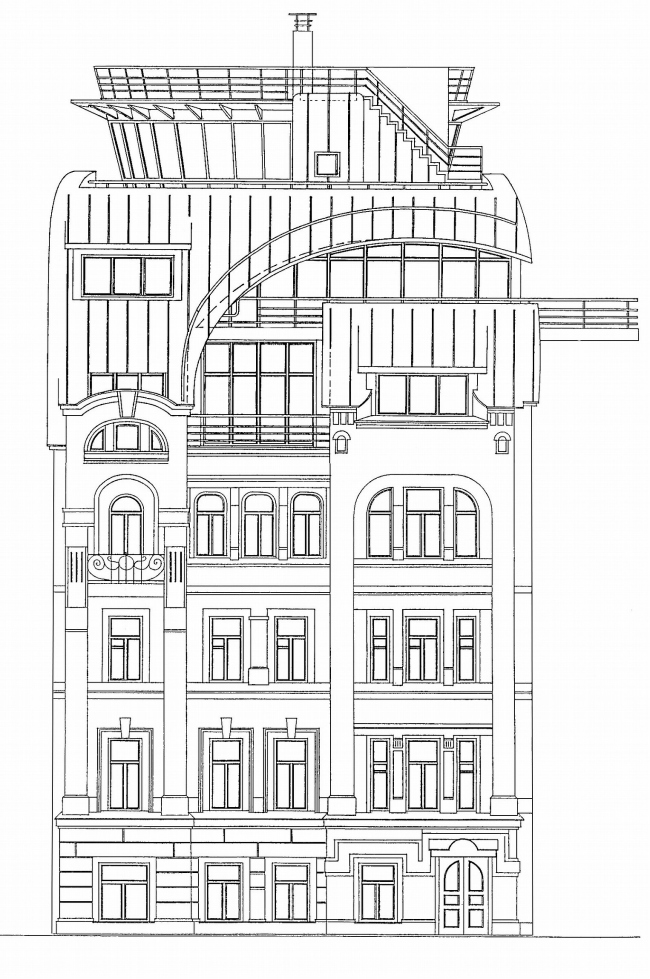 Реконструкция жилого дома, Хлебный переулок © Архитектурное бюро Асадова