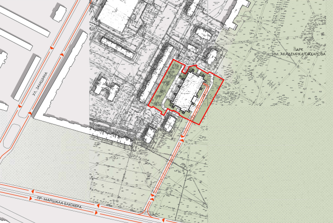 Sports and recreation complex of the judo school. Location plan, 2016  Studio 44