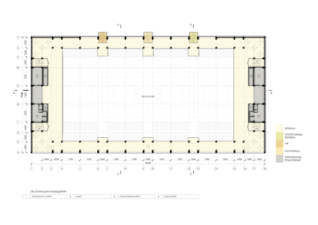 Sports and recreation complex of the judo school. Plan of the 7th floor � Studio 44