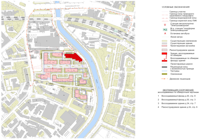 The concept of a multifunctional housing project on the Bolshaya Pochtovaya Street. Master plan  "ABV Group" architects